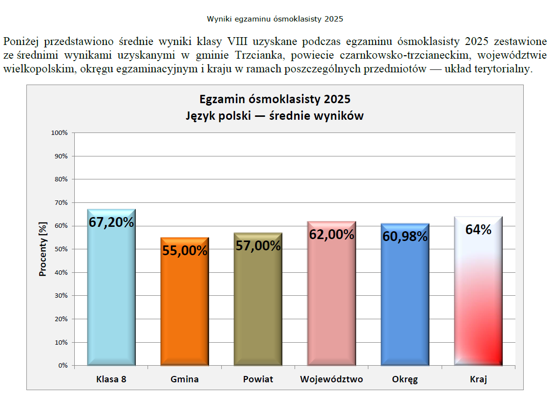 Wyniki egzaminu 2025 - jzyk polski